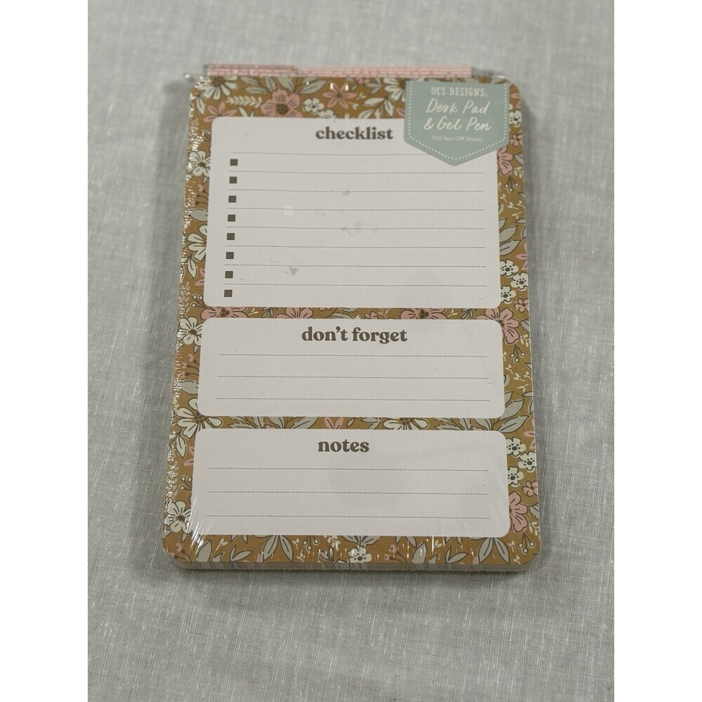OCS Designs Don’t Forget Note Pad 100 Sheets Ochre Oasis